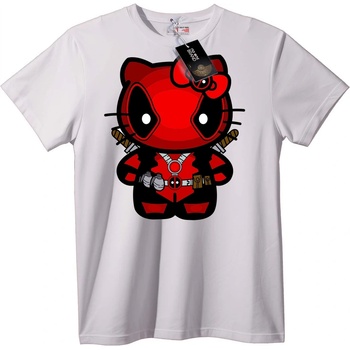NOONEBRAND Тениска Deadpool x Hello Kitty - 2XL, White