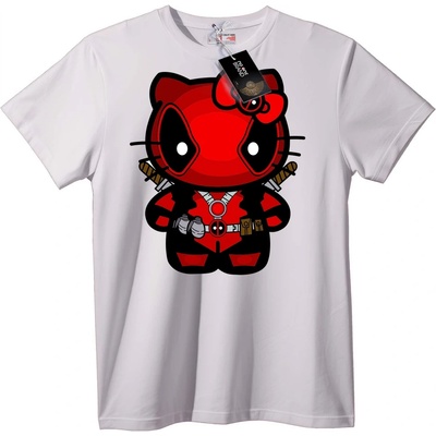 NOONEBRAND Тениска Deadpool x Hello Kitty - 2XL, White