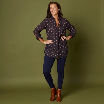 Súprava 2 legín s pružným pásom námornícka modrá/čierna