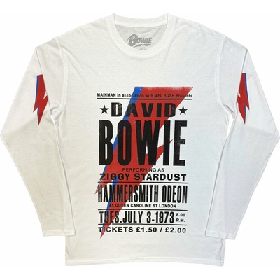 David Bowie tričko Hammersmith Odeon biela