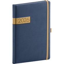 Notique A5 Týdenní 2026 Twill modro-zlatý