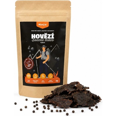 Mlsej.to Hovězí sušené maso pepřové 50 g