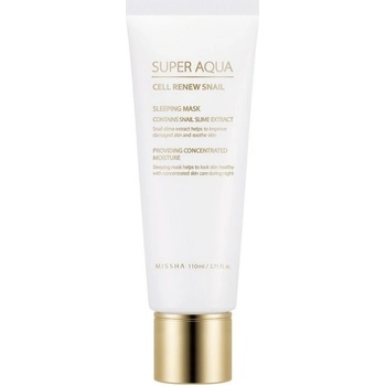 Missha Super Aqua Spa cí maska s hlemýždím extraktem Cell Renew Snail Sleeping Mask 110 ml