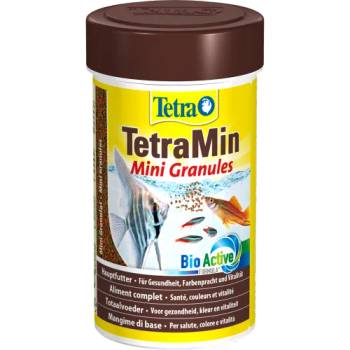 Image 1 of TETRA TetraMin Мини Granules (Тетрамин Мини Гранули) основна храна за всички видове декоративни рибки на бавно потъващи гранули 100 мл