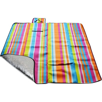 Calter Pikniková deka QUOD 1.5x1.3m pruhy duhové