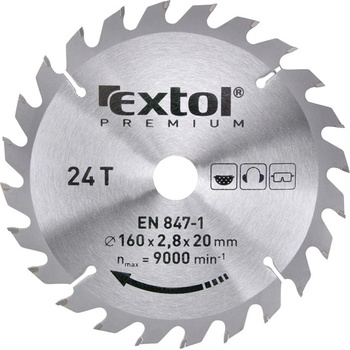 EXTOL PREMIUM 8803213 Pílový kotúč 160x2,8x20 24zubov