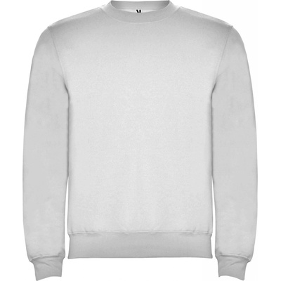 Clasica unisex s výstrihom crewneck, biela Ash melange