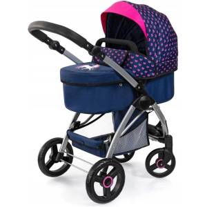 Bayer Design Количка за кукли Bayer - City Max, трансформираща се, с чанта, синя (17554AA) - baby