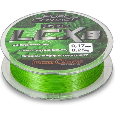 Iron Claw šňůra LCX8 150m 0,10mm zelená