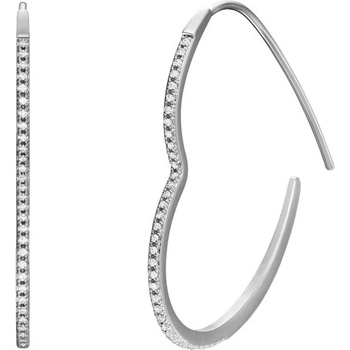 Fossil Půvabné srdíčkové náušnice s krystaly JA7231040