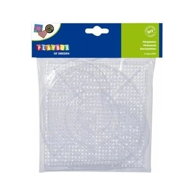 Playbox Destičky pro zažehlovací korálky 3ks, srdce, čtverec, kolečko – Zboží Mobilmania