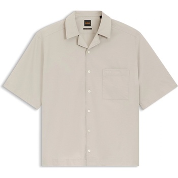 HUGO BOSS Риза с къс ръкав Boss Men's Short Sleeve Shirt - Light Grey 070