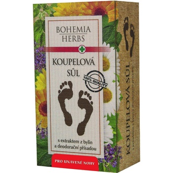 Bohemia Gifts & Cosmetics extrakt bylin koupelová sůl na nohy s deodoračním účinkem a antibakteriální přísadou 200 g