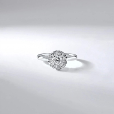 Lillian Vassago zásnubní diamantový Prsten z bílého zlata LLV59 DR155W