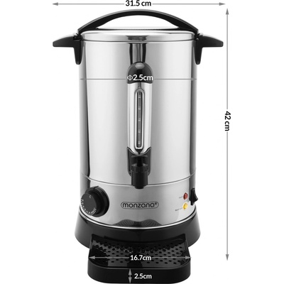 Monzana Varič na víno COZY 6,8l strieborná 100991