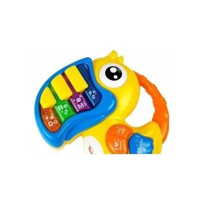 LEAN Toys Parrot Piano Educational Early Learning Yellow