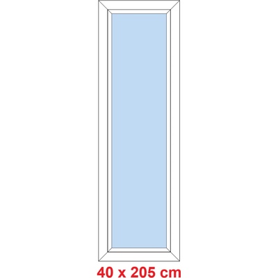 Soft Plastové okno 40x205 cm, FIX bílá, levé