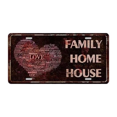 Ceduľa značka Family - Home - House