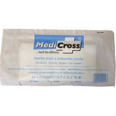 Medicross Sterilní komprese z netkané textilie 10 x 20 cm
