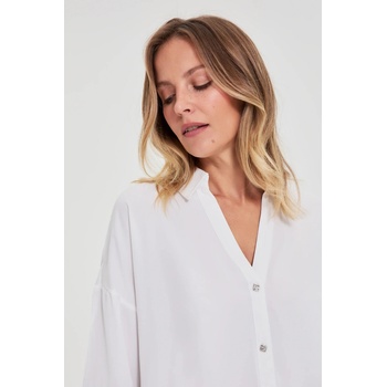 Moodo Бяла риза с къси ръкави Moodo Moodo | Byal | ЖЕНИ | XS