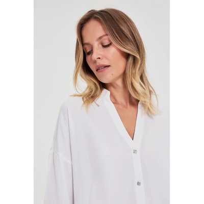Moodo Бяла риза с къси ръкави Moodo Moodo | Byal | ЖЕНИ | XS