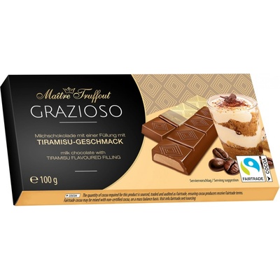 Maitre Truffout mléčná s náplní Tiramisu 100 g