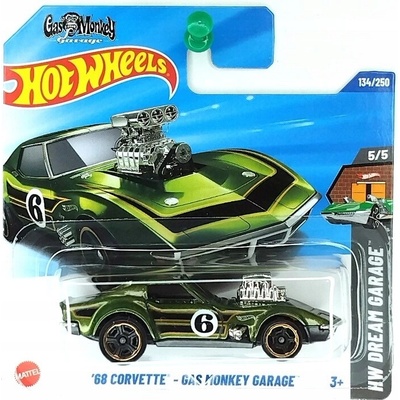 Mattel Hot Wheels 5/5 HW Dream Garage 68 Corvette Gas Monkey Garage