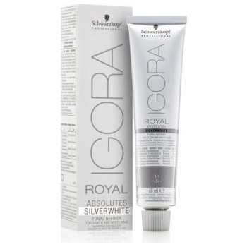 Schwarzkopf Igora Royal Absolutes SilverWhite tónující demi-permanentní barva na vlasy pro stříbrné a bílé vlasy Silver Tonal Refiner For Silver and White Hair 60 ml