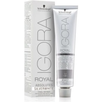 Schwarzkopf Igora Royal Absolutes SilverWhite tónující demi-permanentní barva na vlasy pro stříbrné a bílé vlasy Silver Tonal Refiner For Silver and White Hair 60 ml
