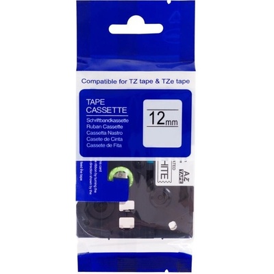 PRINTLINE kompatibilní páska s Brother TZE-FA3, 12mm, modrý tisk /bílý podkl, zažehlovací PLTB146, TZEFA3
