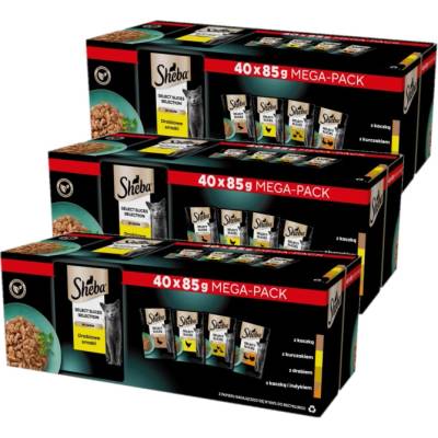 SHEBA Selection Select Slices Drůbeží příchutě sáčky 120x85 g