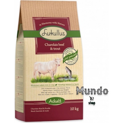 Lukullus charolaiské hovězí & pstruh s celozrnnou rýží 10 kg
