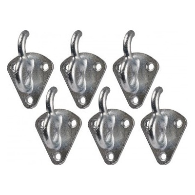 Háčik s okom a tromi montážnymi otvormi 55 mm, 6 ks