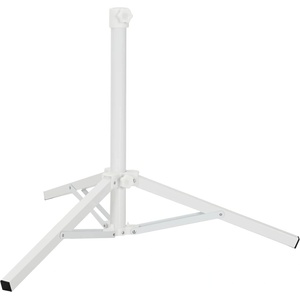 vidaXL Стойка за чадър Бяло Стомана for 25-32 мм Pole (42010379)