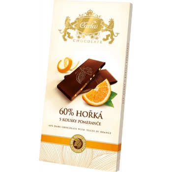 Carla Horká čokoláda 60% s kúskami pomarančov 80 g