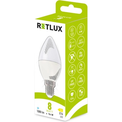 RETLUX RLL 631 C37 E14 candle 8W DL D