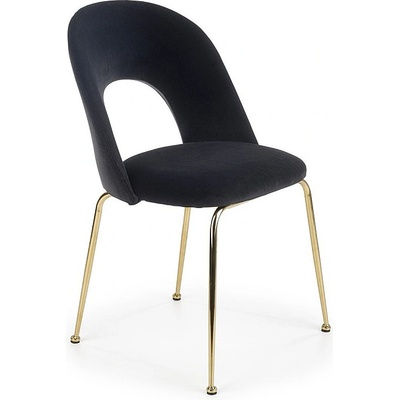 Halmar Трапезен стол k385 черен / златен