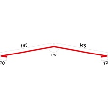 Stato ST1/1 Hřebenáč sedlový 312 mm 2 m polyester 25 µm antracit