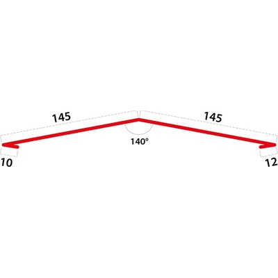 Stato ST1/1 Hřebenáč sedlový 312 mm 2 m polyester 25 µm antracit