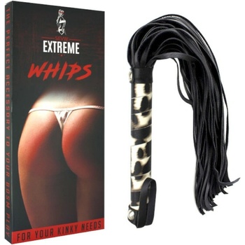 KOŽENÝ FLOGGER S LEOPARDÍM VZOROM