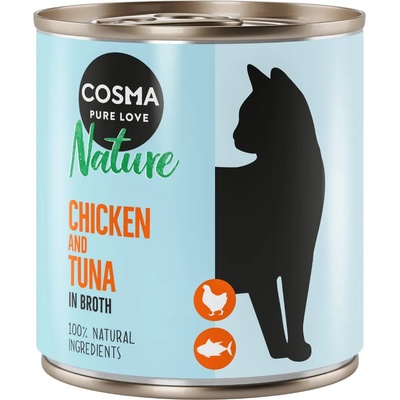 Cosma Икономична опаковка Cosma Nature 12 x 280 г - пилешки гърди и риба тон