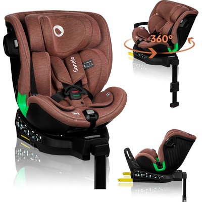 Lionelo HARMONY I-SIZE 2024 RED BRICK BAMBOO
