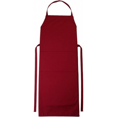 CG Workwear Zástěra Verona s laclem a kapsou 90x75 cm Cherry CGW1146