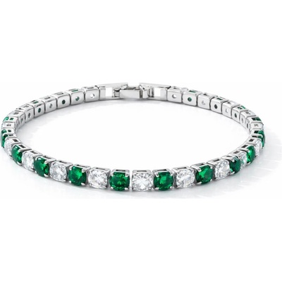 Sisi Jewelry Náramek se smaragdovými zirkony Robertina NR2321-KSB00001 Zelená 19 cm