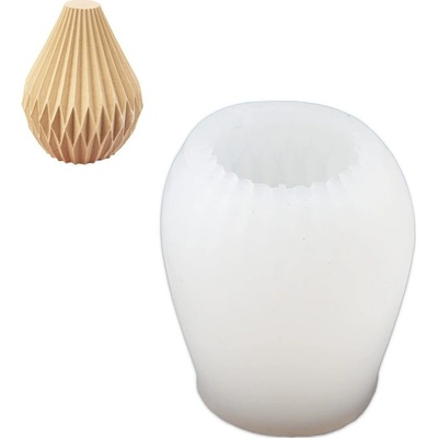 Manumi Silikonová forma na odlévání kreativní hmoty 3D geo kapka 95x75mm 1 ks