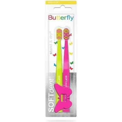 Softdent Butterfly Kids Soft zubní kartáček 2 ks
