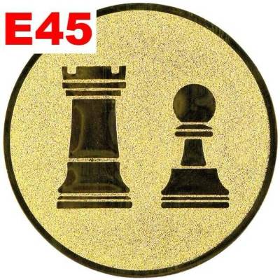 Emblém E45 ŠACHY umístění na sportovní pohár nebo medaili 25 mm