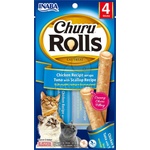 Inaba Foods Cat Churu Rolls - риба тон и кралска мида 4 x 10 г