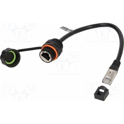 Delock 88146 Prodlužka Ethernet U/FTP Kat: 6a RJ45 zásuvka RJ45 vidlice