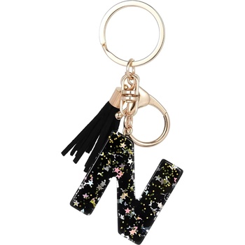 HARAHU Ключодържател Азбука - n / Черна kp37784 (37784)